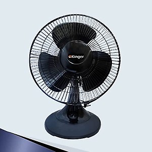 Kinger High Speed Table Fan for Cooling Summer Usable in Office, Home, Study Area, Kitchen Color-Black price in India.