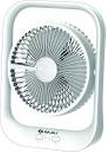 Bajaj Pygmy 178mm | USB Charging Fan | LED Light | 2100 RPM High Speed Table Fan | Silent Operation | Rechargeable Fan | Charging Fans for Home | White Portable Fan price in India.