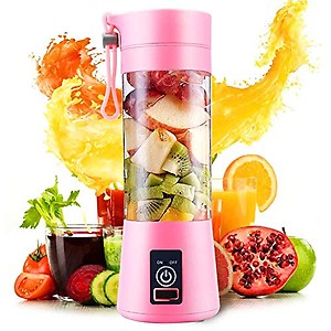 PAYGENIX Portable Rechargeable Juicer Bottle Blender with USB Charging Cable (380 ml) price in India.