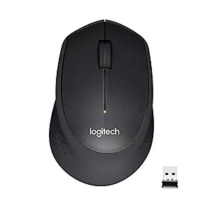 Logitech M331 Silent Plus Wireless Mouse, 2.4GHz with USB Nano Receiver, 1000 DPI Optical Tracking, 3 Buttons, 24 Month Life Battery, PC/Mac/Laptop - Red price in India.