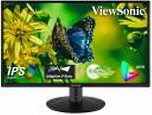 ViewSonic Mainstream Led Monitor Va2418-Sh 24 Inch (60.45 Cm) Full Hd 1920 x 1080 Pixels, 250 Nits, Superclear IPS Panel, 75 Hz, Win10 Cert, Macos Tested, Tco 8.0, Hdmi & Vga, Black price in India.