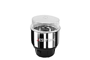 JESSTONE Stainless Steel Chutney Jar 400 ML Mixer Jar (Plastic Base) - Transparent Lid, and (it have warranty) (E) price in India.