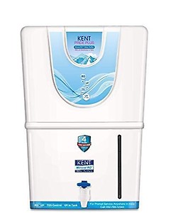 KENT Pride Plus RO Water Purifier | 4 Years Free Service | Multiple Purification Process | RO + UF + TDS Control + UV LED Tank | 8L Tank | 15 LPH Flow | White price in India.