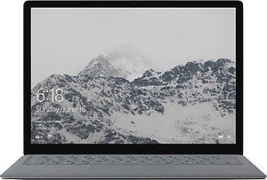Microsoft Surface Laptop (Core i5 (7th Gen)/ 8 GB RAM/ 128 GB SSD/ Windows S/ 34.29 cm (13.5 Inch) (Platinum, 1.25kg) price in India.