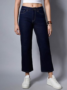 High Star Indigo Relaxed Fit High Rise Jeans