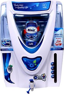 BLAIR EPIC HIGH TDS RO+UV+UF+TDS Technology 12 Litre Water Purifier with 8 Stage Purification (WHITE) price in India.