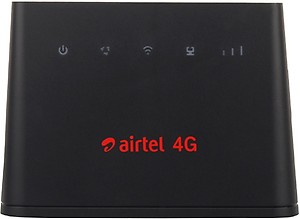 Airtel B310 4G ALL SIM SUPPORT HOTSPOT WIFI 150 Mbps 4G Router  (Black, Single Band) price in India.