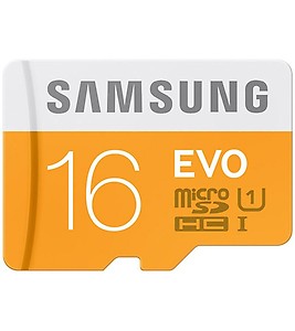 Samsung 16 GB EVO Class 10 MicroSD Card CSDHC 48MB/s price in India.