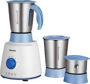PHILIPS HL7610/04 500 W Mixer Grinder (3 Jars, White and Blue) price in India.