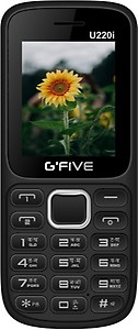 Gfive U220+ (Dual SIM, 1000 mAh Battery, 1.8 Inch Display, Black,Red)