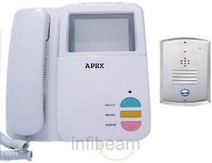 APEX B/W Video Door Phone with Night Vision with Stainless Steel Pin Hole Camera price in India.