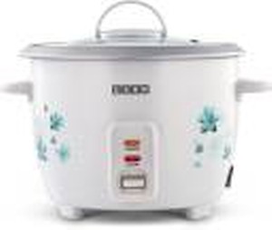 USHA RC18GS1 Steamer 700 Watt Automatic Rice Cooker 1.8 Litres with Powerful Heating Element, Keep Rice Warm for 5 Hrs, Steamer, Trivet Plate & more accessories, 5 Yrs Warranty (White) price in India.