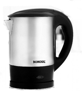 Borosil Eva 1 L 1200W Stainless Steel Electric Kettle | Boil Water for Tea/Coffee/Soup/Noodles | Water Heater Jug | Auto Cut-off, Dry Boil Protection | Multipurpose Kettle | 1 Year Warranty price in India.