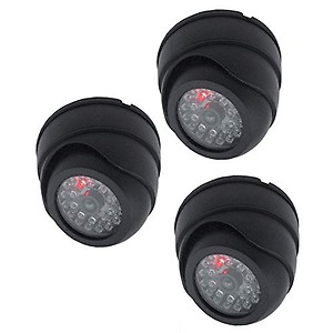 MOSHTU 3PCS Dome Surveillance Security Dummy Imitation Camera Fake Security Camera price in India.