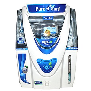 PURE 4 SURE ACCENT PLUS 12 Ltr, 6 Stages RO+MINERAL ALKALINE+UF+TDS Water Purifier price in India.