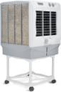 Symphony JUMBO 65 DB Desert Air Cooler 61-litres, with Trolley, Powerful Double Blower, Fully Closable Louvers, 3-Side Cooling Pads (Grey) price in India.