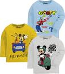 Boys Cartoon/Superhero Cotton Blend T Shirt  (Multicolor, Pack of 3)