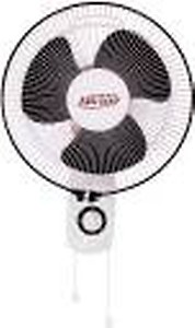 AIRTOP Hi-Speed Copper Plated 3 Blade Wall Fan 12-Inch (300 mm), High Grade ABS,White Blue, Speed Swing Cord price in India.
