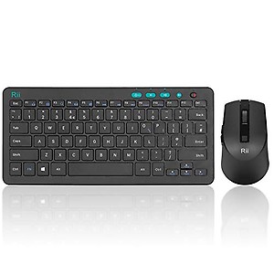 Rii K18 3-LED Color 2.4GHz Wireless Keyboard with Build-in Large Size Touchpad Mouse,Rechargable Li-ion Battery for PC,Google Smart TV,Kodi,Raspberry Pi2/3, HTPC IPTV,Android Box,XBMC,Windows 2000 XP price in India.