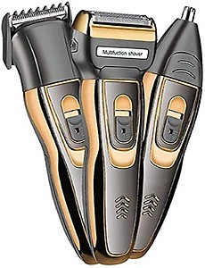 Concepta Professionals Design 3 in 1 Perfect Shaver Hair Clipper and Nose Trimmer Rechargeable Beard And Moustaches Hair Machine And Trimming With Cord And Without Cordless Use for Men price in India.