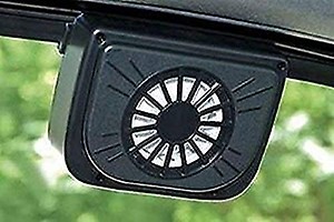 SGMSC Autocool Solar Powered Car Auto Cooler Ventilation Fan Automobile Air Vent Exhaust Heat Fan with Rubber Strip -Black price in India.