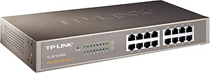 TP-Link 16 Port 10/100Mbps Fast Ethernet Switch | Desktop or Wall-Mounting | Plastic Case Ethernet Splitter | Unshielded Network Switch | Plug and Play | Fanless Quiet | Unmanaged (TL-SF1016D) price in India.