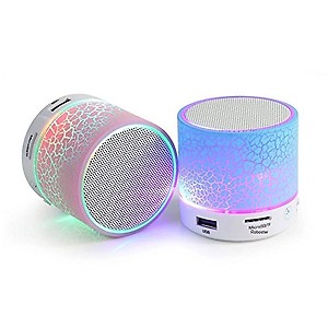 Crazy Sutra Rechargeable Bluetooth Speaker with Led Wireless Bluetooth Speaker with Handsfree Calling Feature, Fm Radio & Sd Card Slot,Assorted price in India.