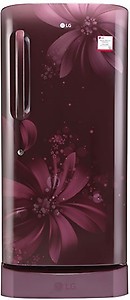 LG Direct Cool 215 L Single Door Refrigerator (GL-D221ASAW, Scarlet Aster) price in India.