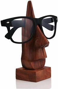 Tuelip Wooden Sheesham Wood Nose-Shaped Eyeglass Spectacle Holder for Home Office Deco Decorative Showpiece - 16 cm  (Wood, Brown)