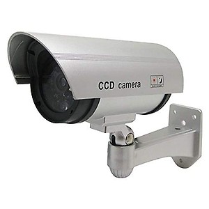 CHESHTA Looking Dummy/Fake IR Security CCTV Bullet Camera with Red Flashing LED Light (Silver) price in India.