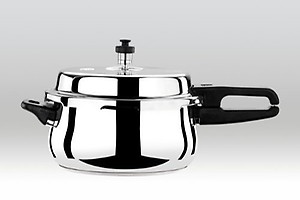 Butterfly Stainless Steel 5.5-Liter Curve Pressure Cooker, Large, Silver price in India.