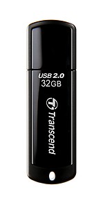 Transcend JetFlash 350 32GB USB 2.0 Flash Drive, 5-year Limited Warranty, Black (TS32GJF350) price in India.