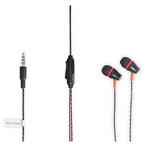 Intex 301 In Ear Wired Earphones With Mic Black price in India.