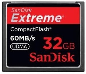 Sandisk Extreme 32GB CompactFlash Memory Card price in India.