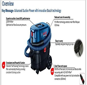 BOSCH Wet/Dry VACCUM Cleaner 25ltrs price in India.