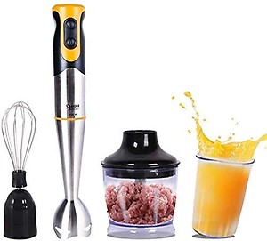 SNEPCOM Powerful 4-in-1 Electric Immersion Blender with Blending Jar, Chopper Bowl, Whisking Attachment (2 Speeds & 700W)Marvel 800-Watt Hand Blender & Chopper, Dual Mode with Speed Regulator price in India.