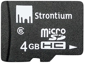 Strontium 4GB Micro SDHC Class-6 Memory Card price in India.