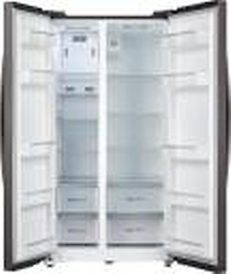 TOSHIBA 587 L with Inverter Side by Side Refrigerator Appliance (GR-RS530WE-PMI(06), Stainless Steel Finish) price in India.