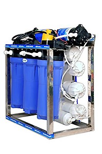 WHOLER 50 LPH Commercial RO Water Purifier Plant/Filter Double Purification 50 litre per hour with uv, TDS Adjuster, Auto Shut off full stainless skid Works Upto 3000 tds of water price in India.