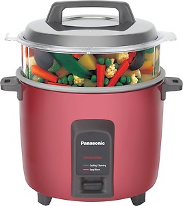 Panasonic SR-Y22FHS 750-Watt Automatic Electric Cooker with Non-Stick Cooking Pan (Burgundy), 2.2Litre price in India.