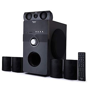 Impex VIBRATO 170 Watts 5.1 Channel Multimedia Speaker System with USB/SD/MMC Card/Bluetooth/FM Radio & Remote Function (Black) price in India.