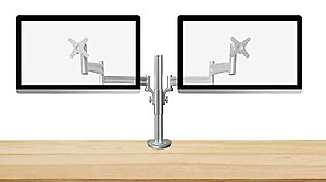 Rife Dual Monitor Arm Mount | Fits 13"-26" Screens | 11 lbs Capacity | Full Motion Adjustable | Ergonomic Viewing Angle | Space-Saving C-Clamp Type price in India.