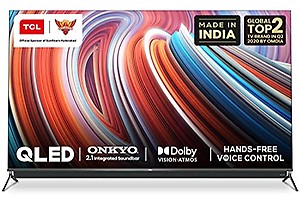 TCL C815 Series 139 cm (55 inch) QLED Ultra HD (4K) Smart Android TV With Integrated 2.1 Onkyo Soundbar  (55C815) price in India.