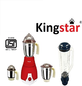 Kingstar ARISTO ARISTO X 750 W Juicer Mixer Grinder (4 Jars, Red) price in India.
