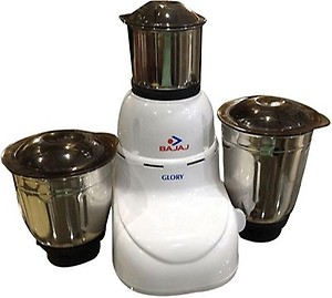 Bajaj Glory 500-Watt Mixer Grinder with 3 Jars (White) price in .