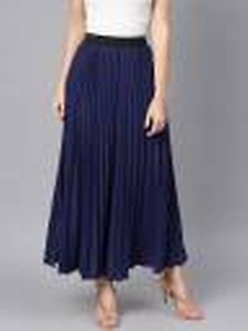 Women Solid Skorts Dark Blue Skirt