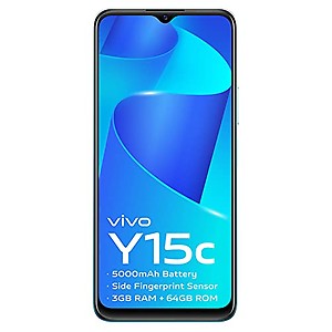 vivo Y15C (3GB RAM, 64GB, Mystic Blue) price in India.