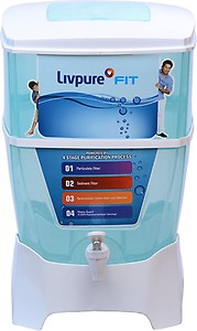 LIVPURE LIVPURE FIT 17 L Gravity Based Water Purifier(Sea Green) price in India.