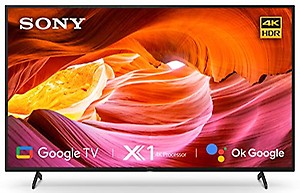 Sony Bravia 139 cm (55 inches) 4K Ultra HD Smart LED Google TV with Dolby Audio & Alexa Compatibility KD-55X75K (Black) price in India.