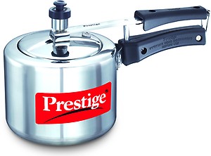 Prestige Nakshatra Plus Induction Base Aluminium Inner Lid Pressure Handi, 5 Litres, Silver, 5 Liter price in India.